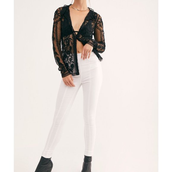 NWT Free People Feel Alright Skinny / White - Picture 2 of 5